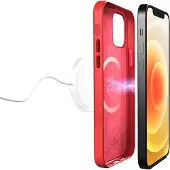 Puro Coque pour iPhone 12/12 Pro SKYMAG Compatible MagSafe Rouge