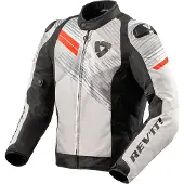 REV'IT! Veste textile pour moto Revit Apex TL, blanc/noir/rouge, S