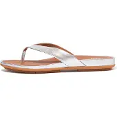 FitFlop Tongs Gracie en cuir Femme Argent