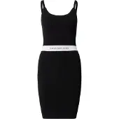 Calvin Klein Jeans Femmes, Robe, Robe pour femme avec ceinture contrastée, (XS)