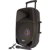 Party Light & Sound Enceinte portable Party-15LED Bluetooth USB FM