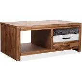 vidaXL Table basse en bois massif d'acacia 90x50x37,5 cm