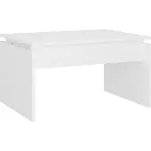 vidaXL Table basse blanche 68x50x38 cm Bois composite