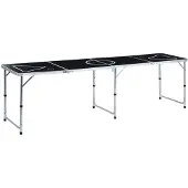 vidaXL Table de bierre-pong pliante 240 cm noir