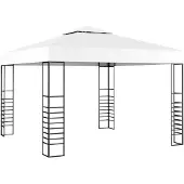 vidaXL Tonnelle de jardin 3 x 3 m Blanc