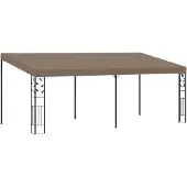 vidaXL Pavillon mural 6x3x2,5 m Taupe