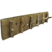 vidaXL Porte-manteau bois de récupération mélangé 60x15 cm