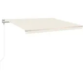 vidaXL Store automatique rétractable 450x350 cm Crème
