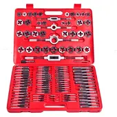 vidaXL Ensemble de tarauds et filières 111 pcs