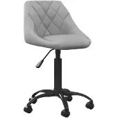 vidaXL Chaise de bureau gris clair velours