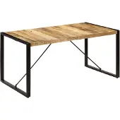 vidaXL Table de salle à manger 160x80x75 cm en bois massif de manguier