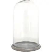 Clayre Eef Cloche en verre 6GL3536 Transparent 17x29 cm