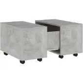 vidaXL Table basse gris béton 60x60x38 cm Bois composite