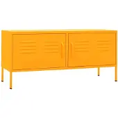 vidaXL Armoire TV jaune moutarde 105x35x50 cm Acier