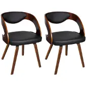 vidaXL Chaise de salle à manger 2 pcs. Marron similicuir