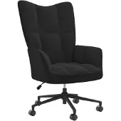vidaXL Fauteuil relax noir velours