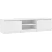 vidaXL Meuble TV Blanc 140x40x35,5 cm Bois d'ingénierie