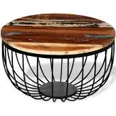 vidaXL Table basse en vieux bois massif