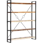 vidaXL Bibliothèque 5 niveaux 140x30x180cm Bois solide de récupération