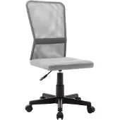 vidaXL Chaise de bureau Gris 44x52x100 cm tissu filet