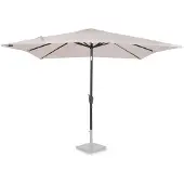 Vonroc Premium Parasol à manche Rosolina 280x280cm - Housse de protection incluse - Parasol carré - Inclinable - Toile résistante aux UV - Beige