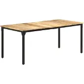 vidaXL Table de salle à manger 180x90x76 cm Bois de manguier rugueux