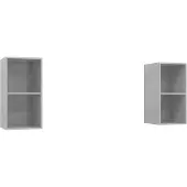 vidaXL Armoires murales TV 2 pcs. Gris béton Bois composite