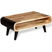 vidaXL Table basse en bois de manguier brut 90 x 55 x 39 cm