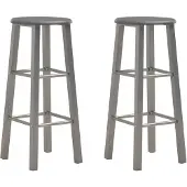 vidaXL Tabouret de bar 2 pcs. anthracite MDF