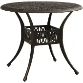 vidaXL Table de jardin Bronzes 90x90x74 cm Fonte d'aluminium