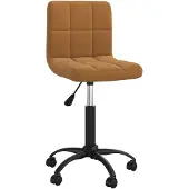 vidaXL Chaise de bureau Pivotante Marron Velours