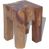 vidaXL Tabouret Bois de teck massif