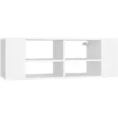 vidaXL Armoire TV murale blanche 102x35x35 cm Bois composite