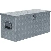 vidaXL -Speicherbox 90.5x35x40 cm Aluminium Silber gefärbt