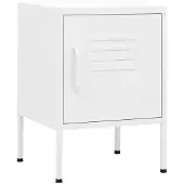 vidaXL Table de chevet Blanc 35x35x51 cm Acier