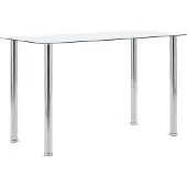 vidaXL Table de salle à manger Transparent 120 x 60 x 75 cm Verre trempé
