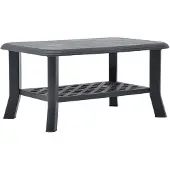 vidaXL Table basse anthracite 90 x 60 x 46 cm plastique