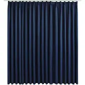 vidaXL Rideau occultant avec crochets Bleu 290x245 cm
