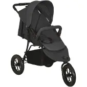 vidaXL Poussette pour bébé Anthracite Acier