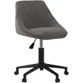 vidaXL Chaise de bureau pivotante gris foncé velours