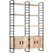 vidaXL Bibliothèque à 4 niveaux 124x30x180 cm Bois de manguier massif