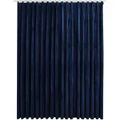 Super Merchant Rideau occultant avec crochets Velours Bleu foncé 290x245 cm