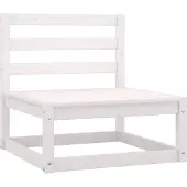 vidaXL Canapé central de jardin blanc pin massif