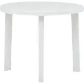 vidaXL Table de jardin blanche 89 cm plastique