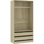 vidaXL Garde-robe Chêne sonoma 100x50x200 cm Bois d'ingénierie