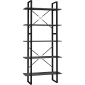 vidaXL Bibliothèque à 5 niveaux Gris 80x30x175 cm Bois de pin