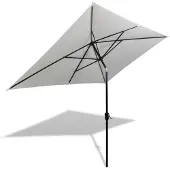 vidaXL Parasol 200x300 cm Blanc sable Rectangulaire
