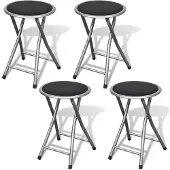 vidaXL Tabourets de pliables lot de 4 similicuir