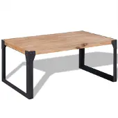 vidaXL Table basse en bois massif d'acacia 100x60x45 cm
