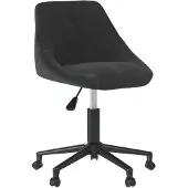 vidaXL Chaise de salle à manger pivotante noir velours